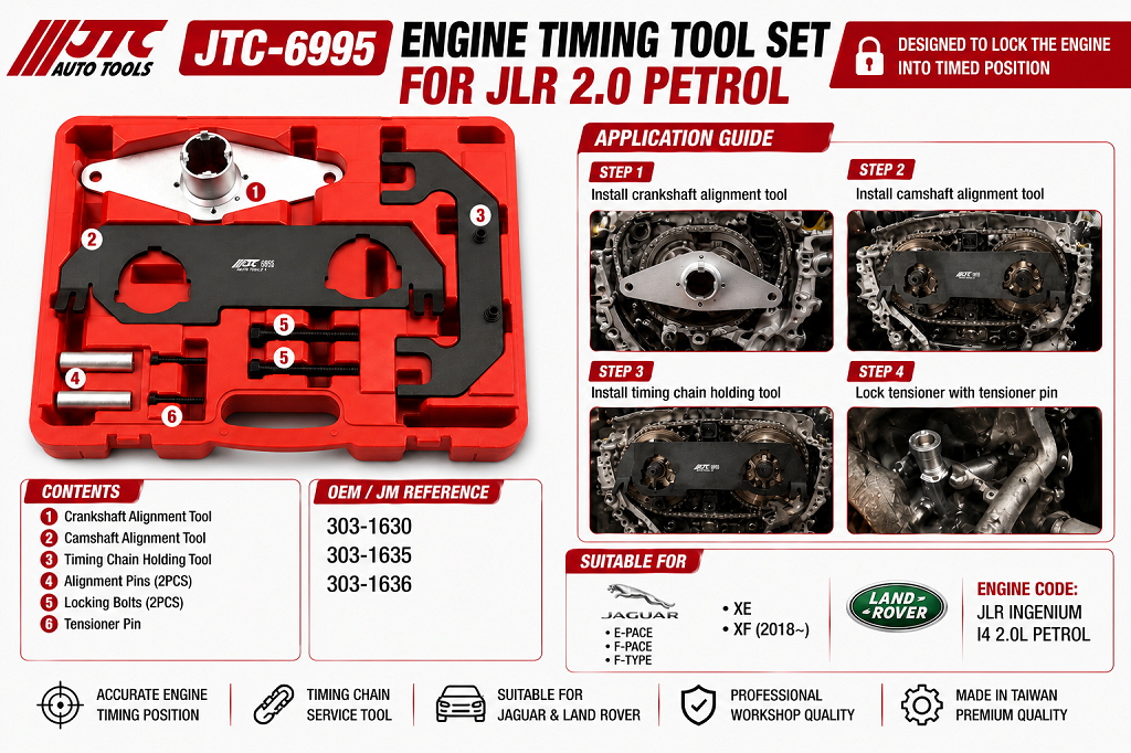 JTC-6995 Engine Timing Tool Set for JLR 2.0 Petrol Ingenium Engine