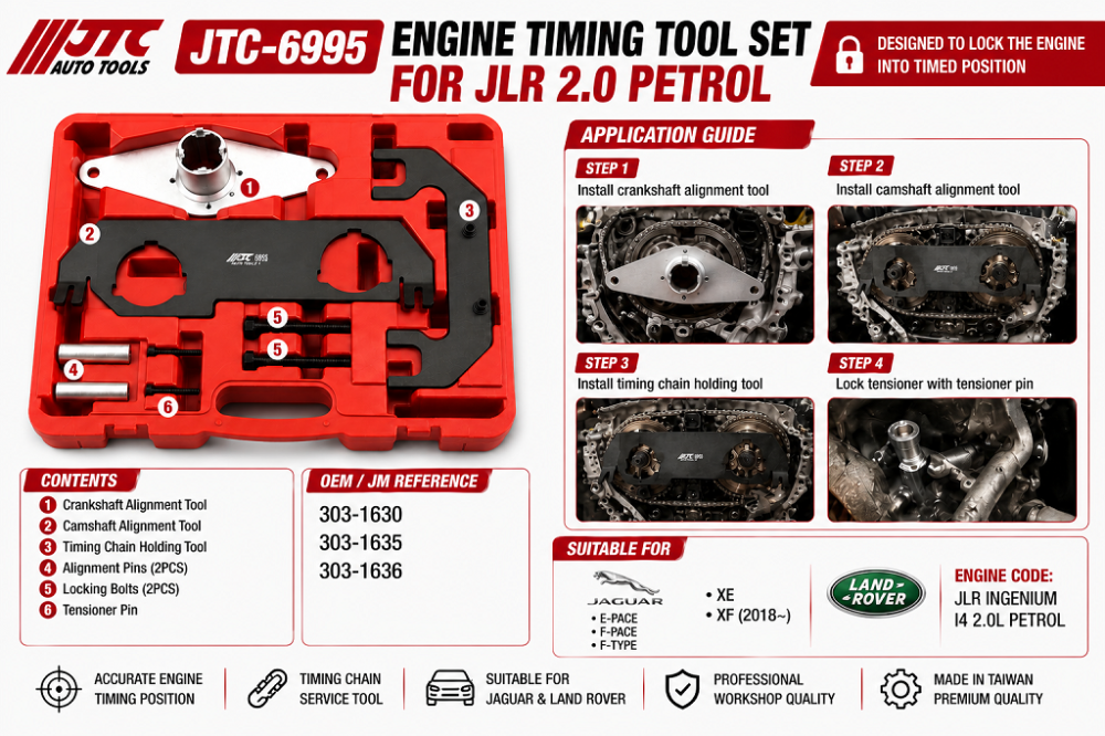 JTC-6995 Engine Timing Tool Set for JLR 2.0 Petrol Ingenium Engine