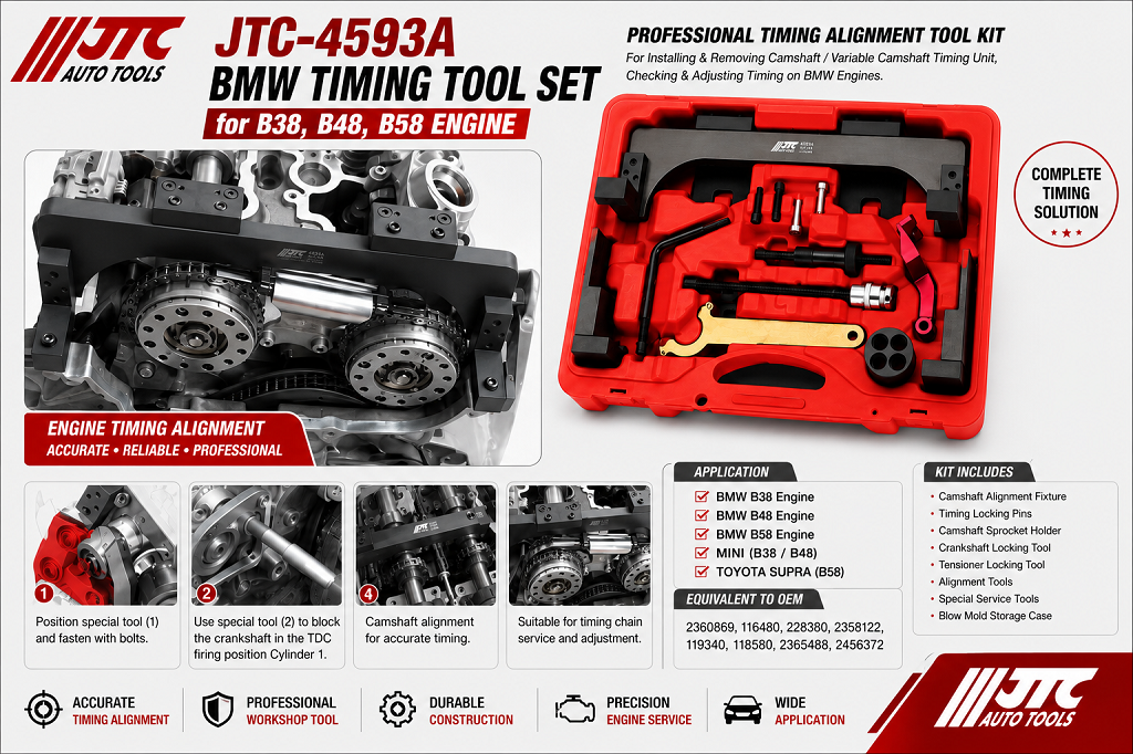 JTC-4593A BMW B38 B48 B58 Engine Timing Tool Set Camshaft Alignment Timing Kit