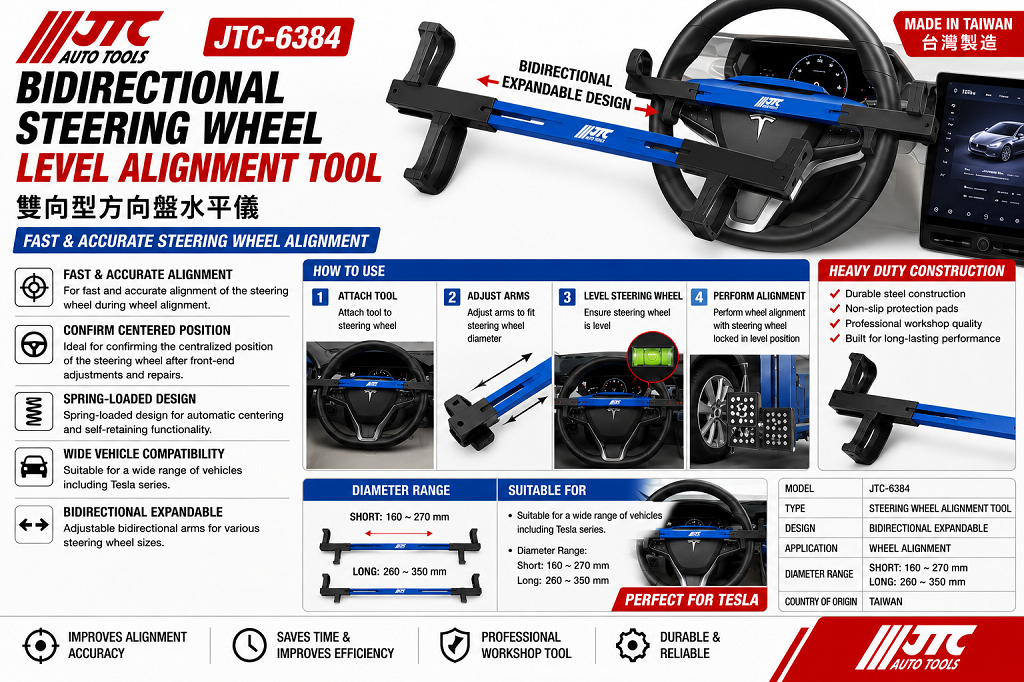 JTC-6384 Bidirectional Steering Wheel Level Alignment Tool