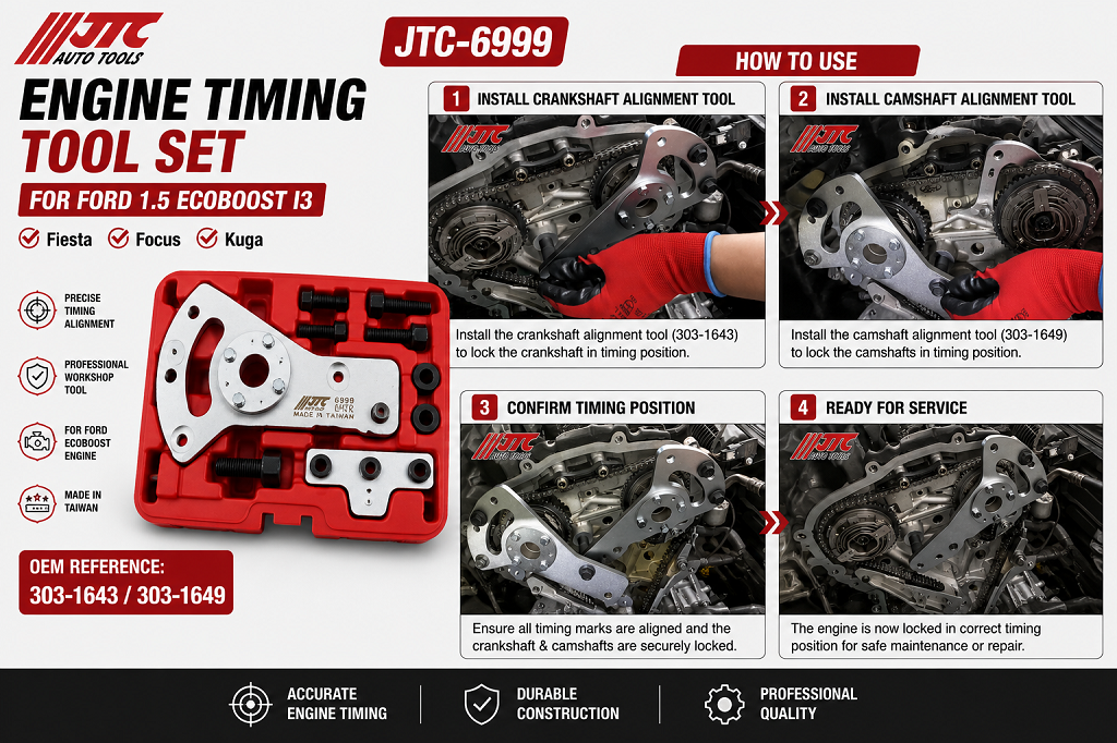 JTC-6999 Engine Timing Tool Set For Ford Fiesta Focus Kuga 1.5 EcoBoost I3