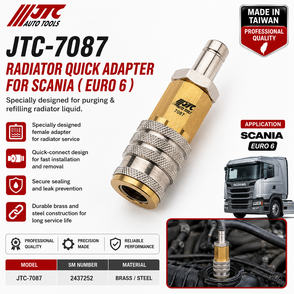 JTC-7087 Radiator Quick Adapter for Scania (Euro 6)