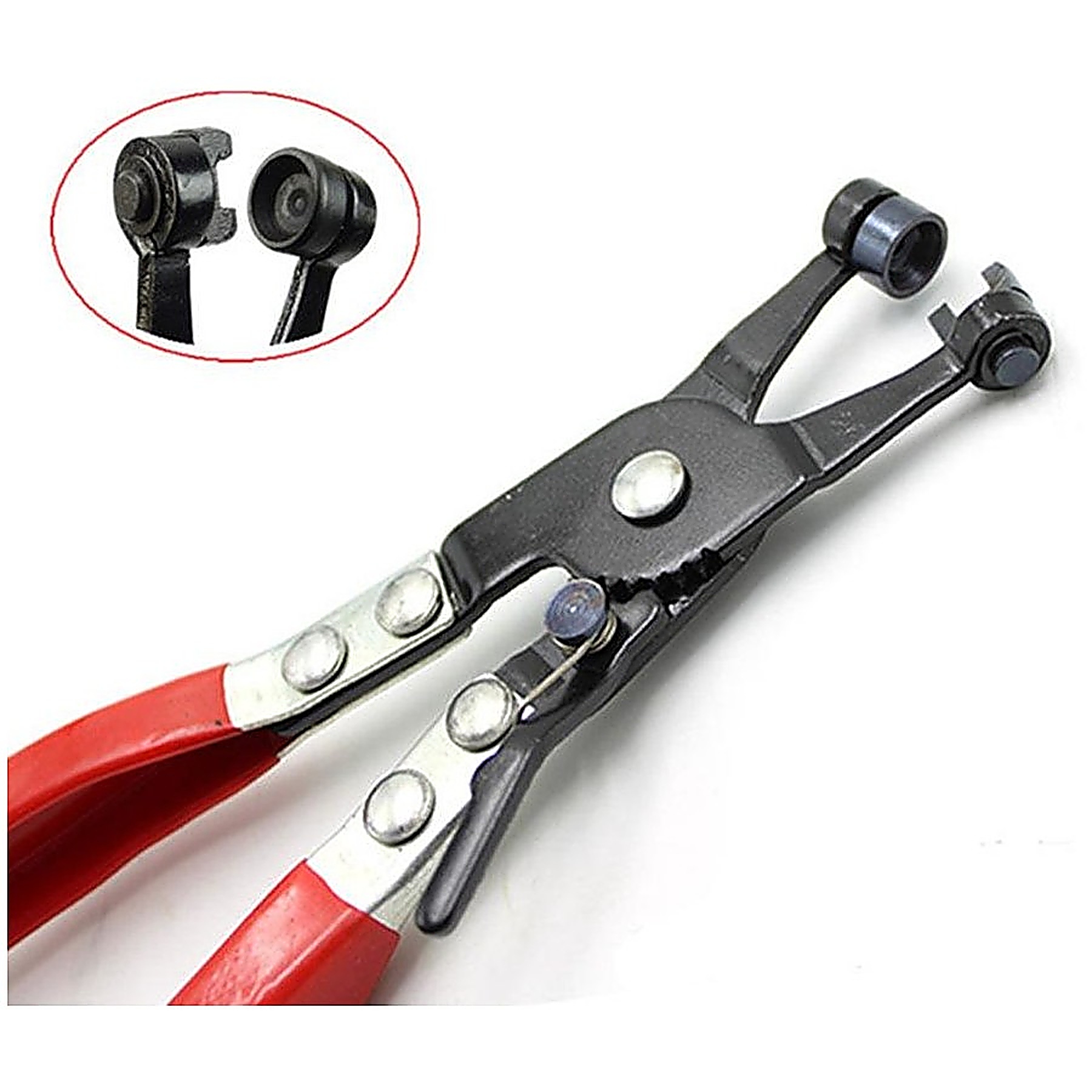 Ratchet Lock Swivel Jaw Straight Flat Band Type Auto Hose Pipe Clamp Pliers