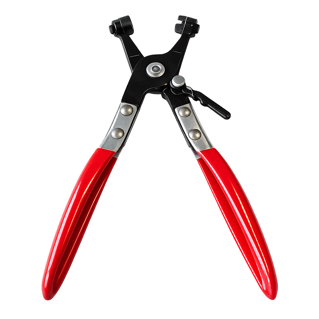 Ratchet Lock Swivel Jaw Straight Flat Band Type Auto Hose Pipe Clamp Pliers