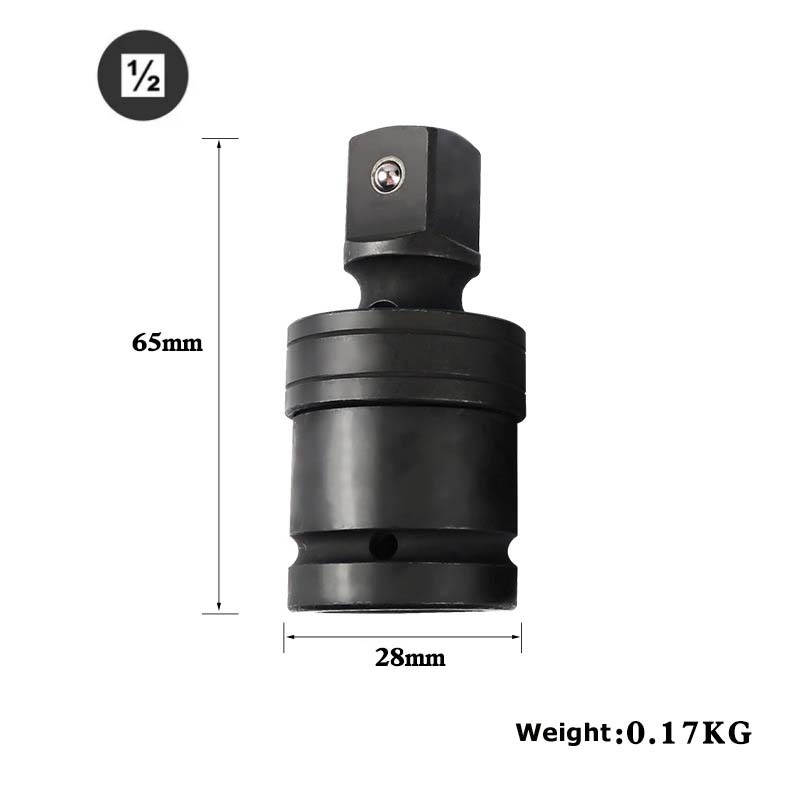 Cr-Mo Ball Type Universal Joint Impact Socket Adapter 360º Degree Swivel