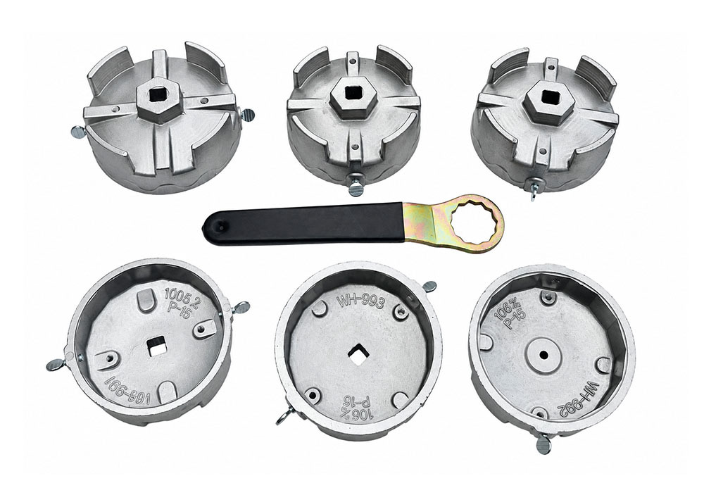 E-CAR Taiwan 7pc Heavy Duty Aluminium Truck Oil Filter Cup Cap Wrench: 100.5-118mm