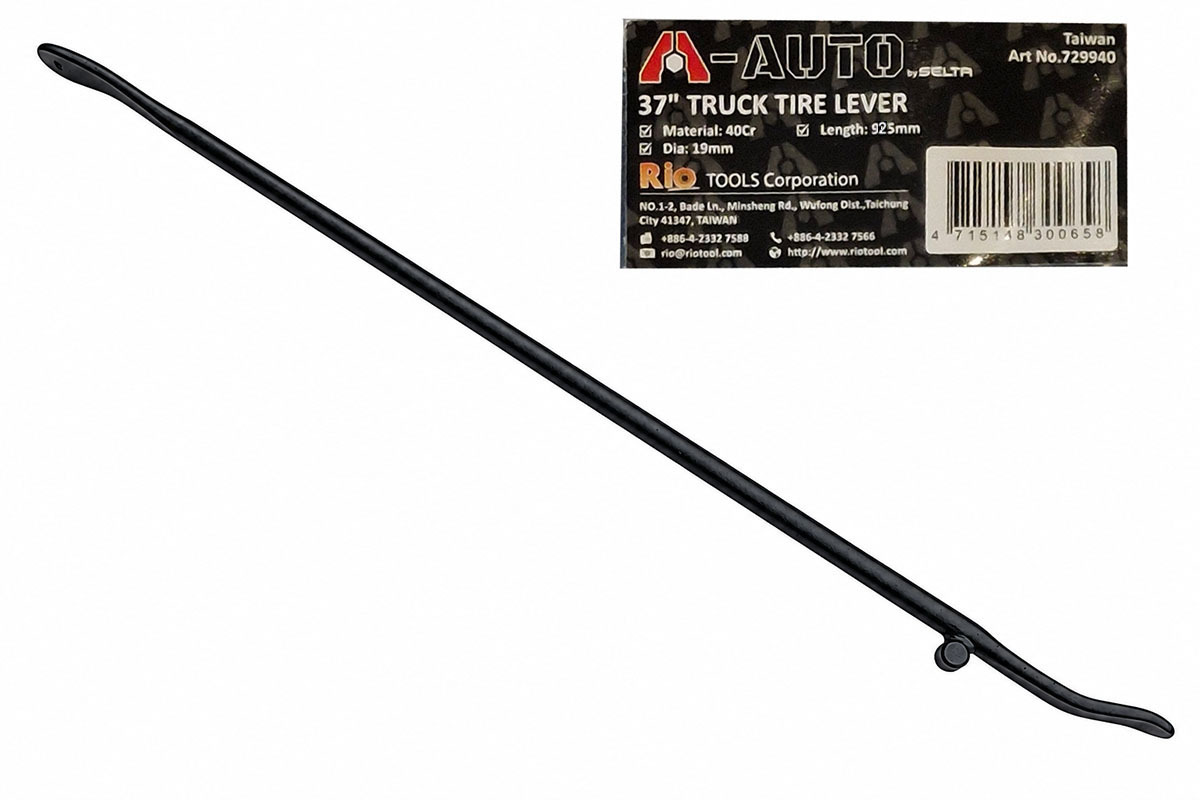 A-AUTO Heavy Duty Truck Tubeless Tire Lever Prybar Cr-Mo Steel 940mmL Dia 22mm