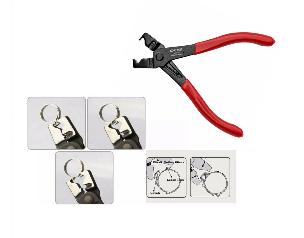 E-CAR Taiwan Cr-Mo Clic-R Collar Hose Clamp Pliers Fuel Coolant Hose Clip Tool
