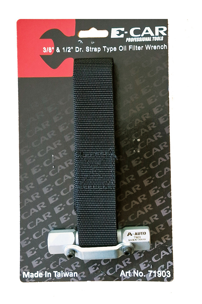 E-CAR Taiwan 1/2"& 3/8" Dr. Extra Wide Strap Oil Filter Wrench Cap to 300mm