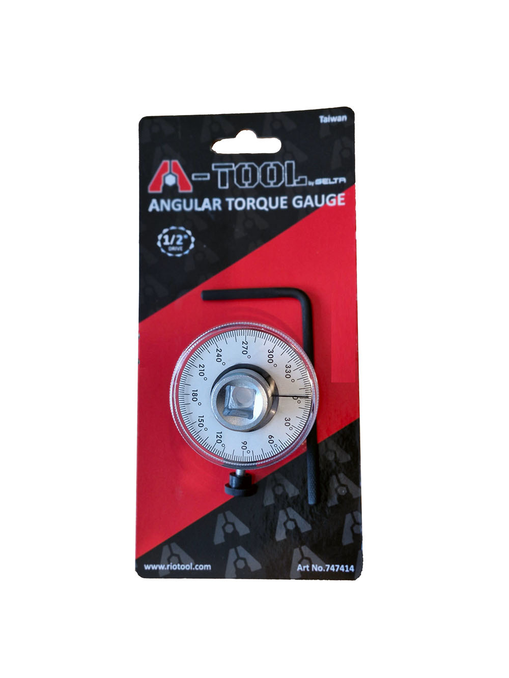 A-AUTO Taiwan 360° Angle Angular Torque Gauge Adj. Scale f Torque to Yield Bolt