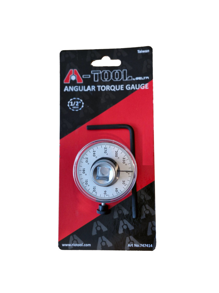 A-AUTO Taiwan 360° Angle Angular Torque Gauge Adj. Scale f Torque to Yield Bolt