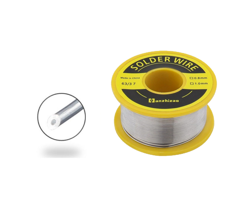 Sn63 Pb37 Leaded Rosin Core Solder Wire 0.8mm 100g Electrical Solder Roll