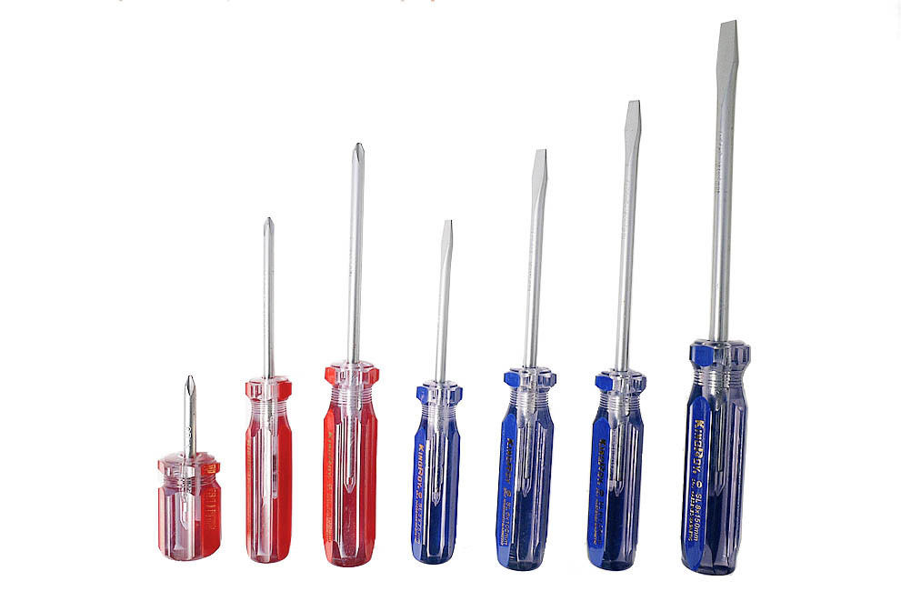 Screwdriver Crystal Color-Coded Jumbo Handle Phillips Slotted Individual