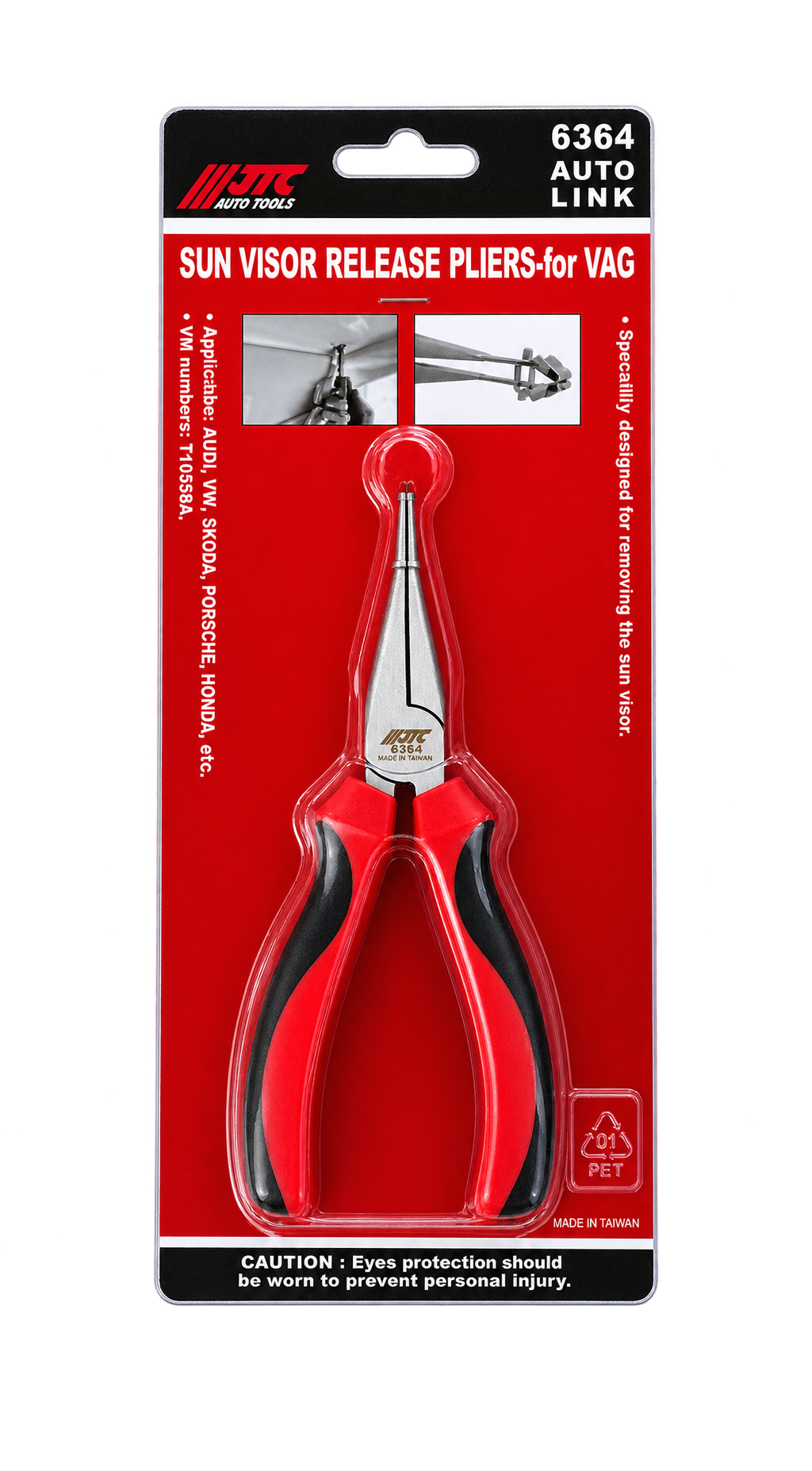 JTC-6364 VAG Sun Visor Release Pliers VW Audi Skoda Porsche T10558A