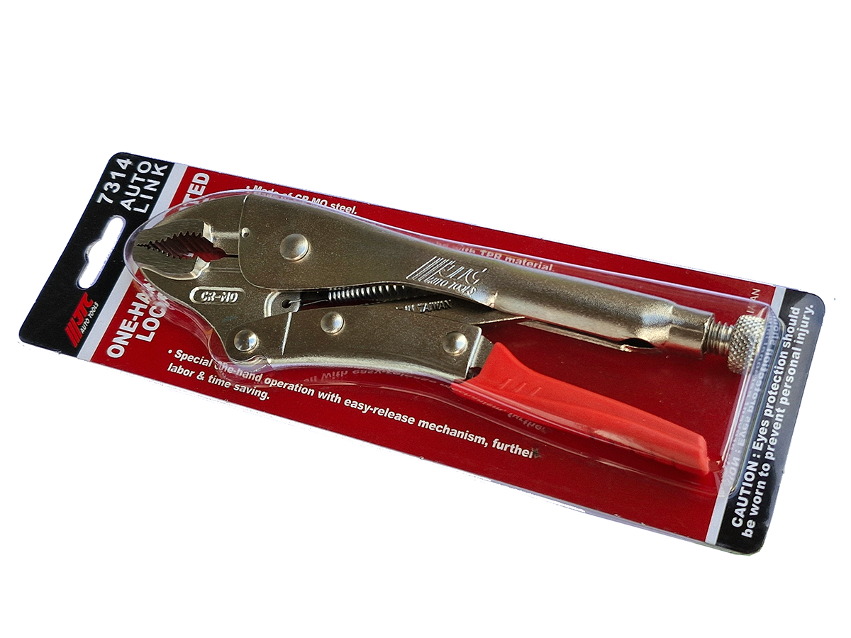 JTC-7314 Cr-Mo Steel 225mm One-Hand Operated Locking Pliers Soft Vice Grip