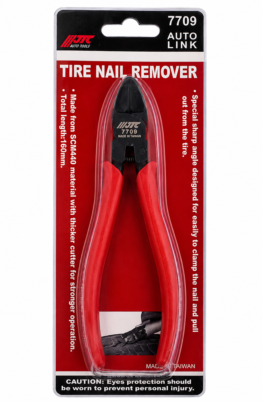 JTC-7709 Tire Nail Remover Pliers 160mm Tyre Puncture Repair Tool SCM440 Steel