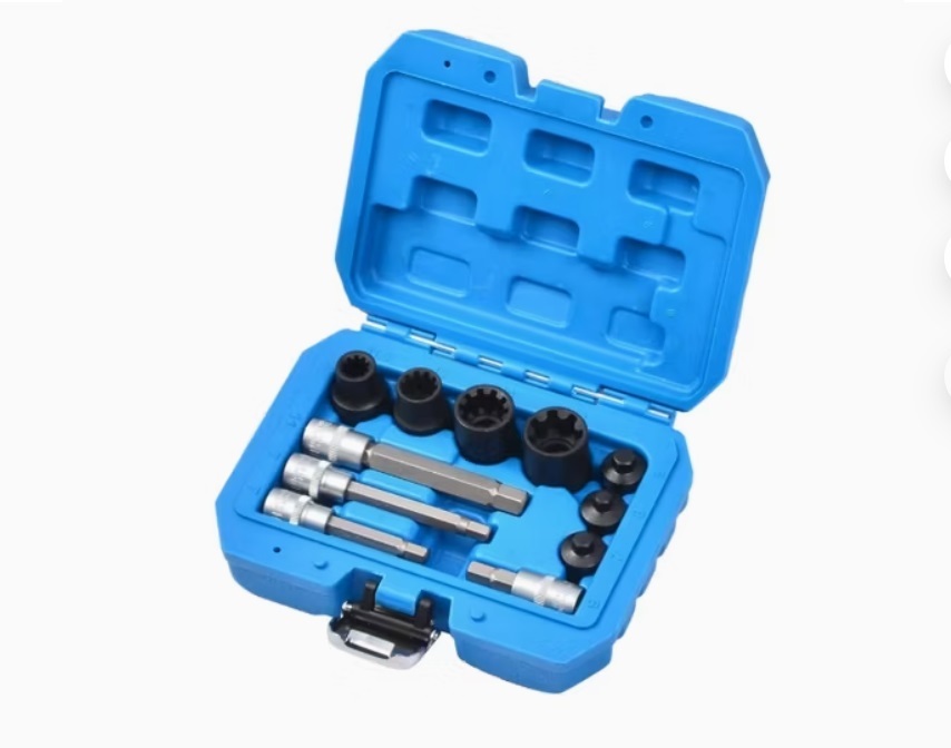 1/2" 3/8"dr. 11pc Brake Caliper Socket & Bit Set Audi BMW Mercedes Porsche VW
