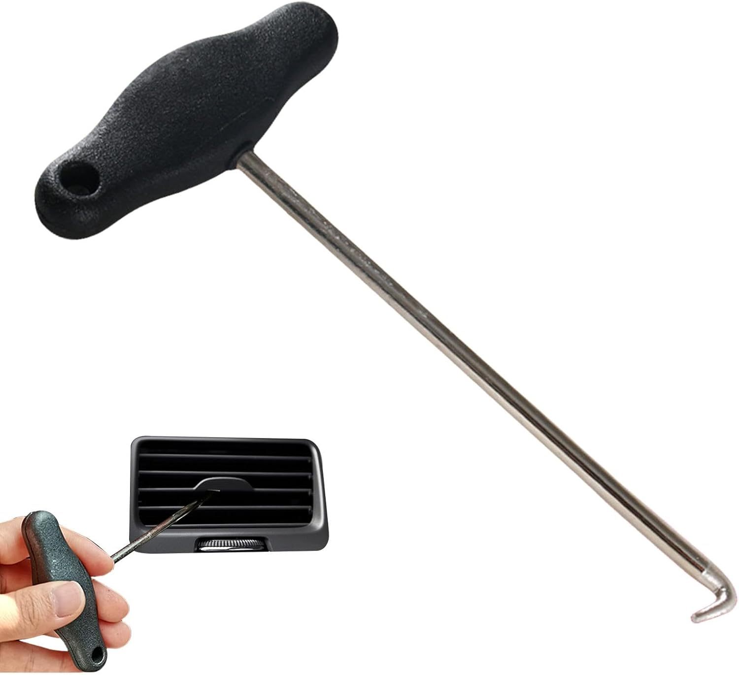 Car Air Vent Removal Tool T Handle Hook Dashboard Trim Puller Automotive Tool