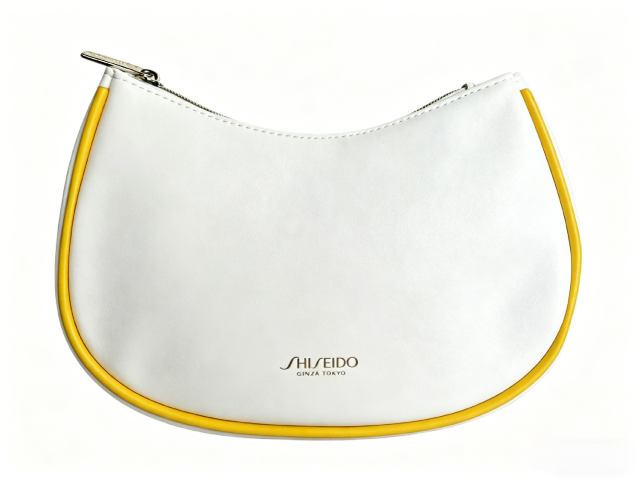 White with yellow trim