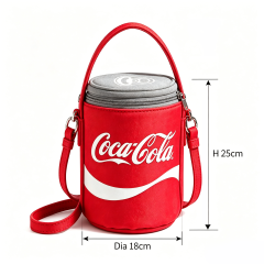 Coca-Cola Co-branded Cylindrical Bag,VSHOW,Coca-Cola Co-branded Cylindrical Bag