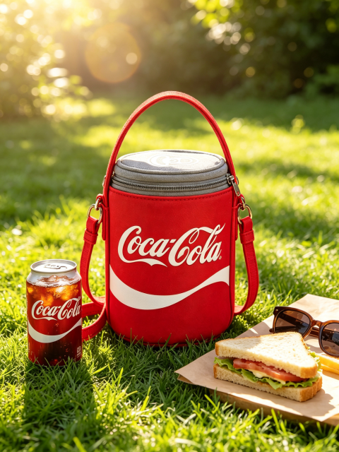 Coca-Cola Co-branded Cylindrical Bag,VSHOW,Coca-Cola Co-branded Cylindrical Bag