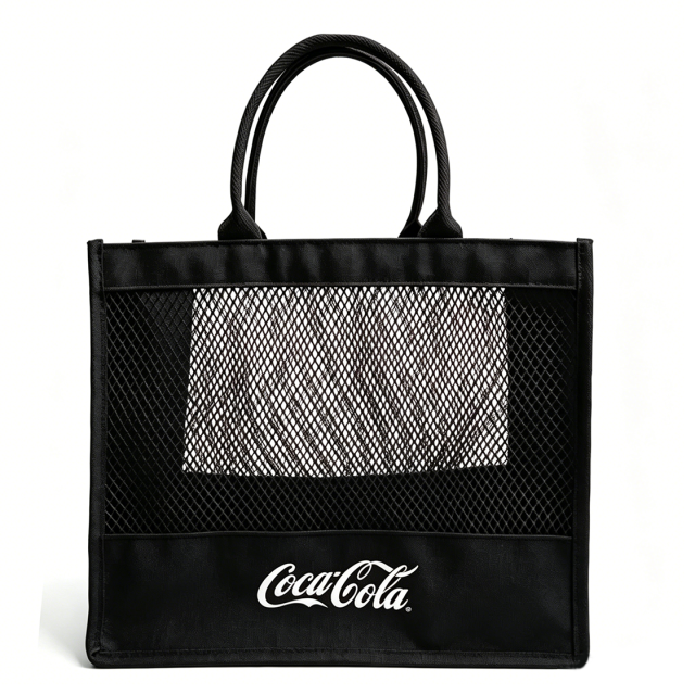 Canvas + mesh shopping bag,VSHOW,Canvas + mesh shopping bag
