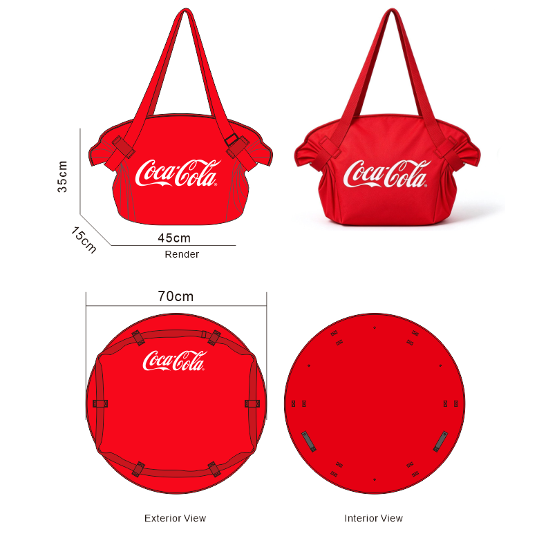 2-in-1  Picnic Tote Bag  & Round Mat,VSHOW,2-in-1  Picnic Tote Bag  & Round Mat