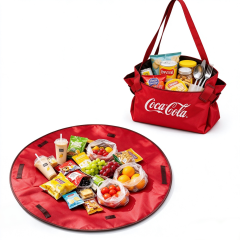 2-in-1  Picnic Tote Bag  & Round Mat,VSHOW,2-in-1  Picnic Tote Bag  & Round Mat