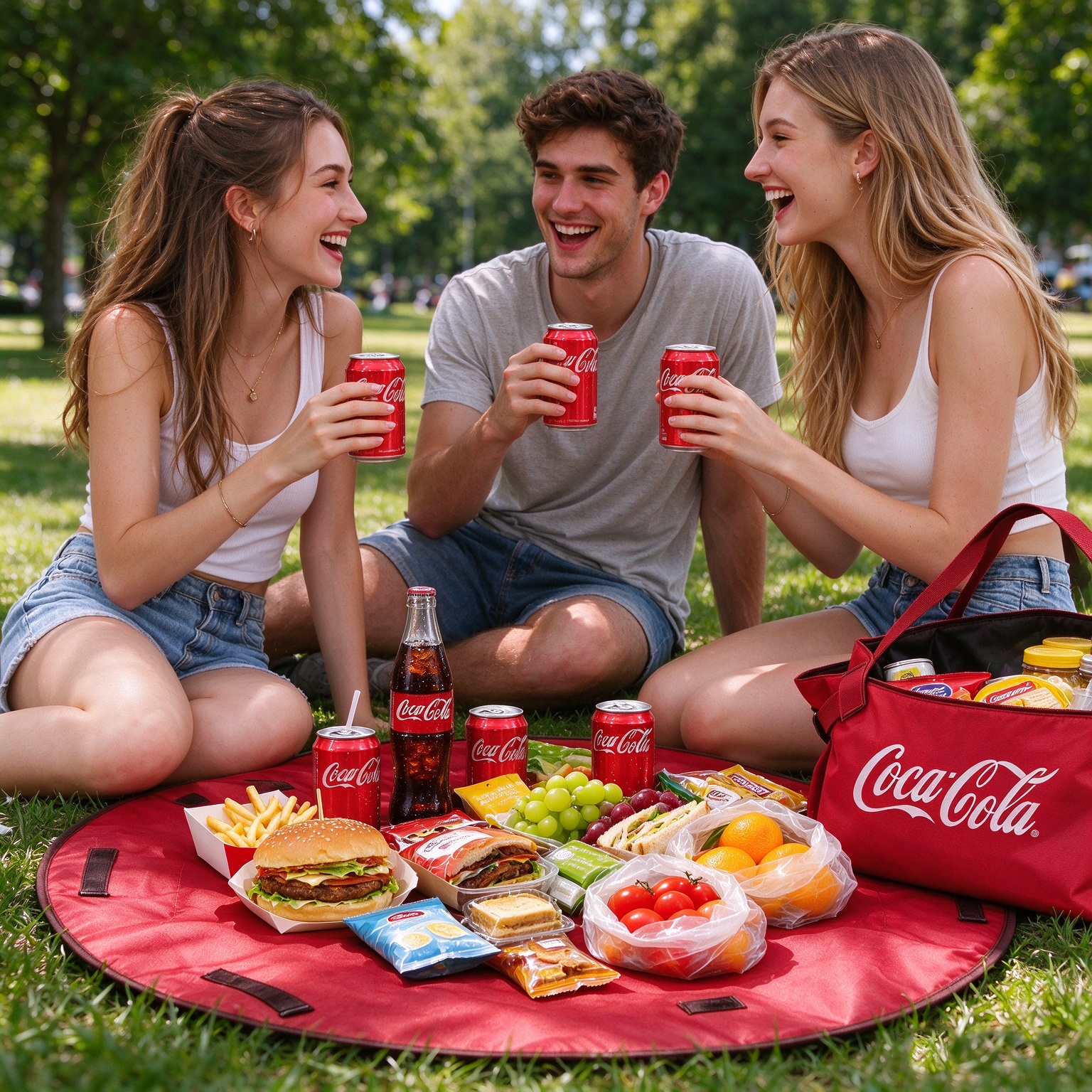 2-in-1  Picnic Tote Bag  & Round Mat,VSHOW,2-in-1  Picnic Tote Bag  & Round Mat