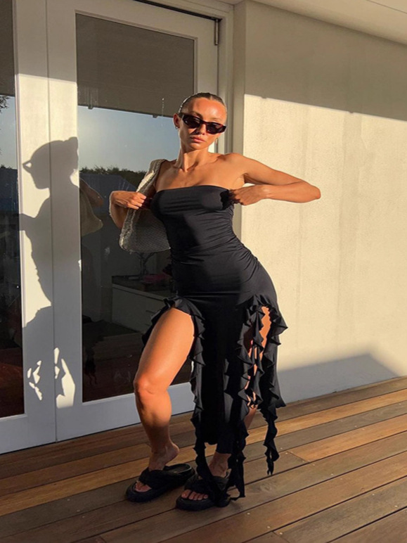 Hot girl strapless beach vacation dress, Cailan (Chongqing) International Trading Co., Ltd,Hot girl strapless beach vacation dress