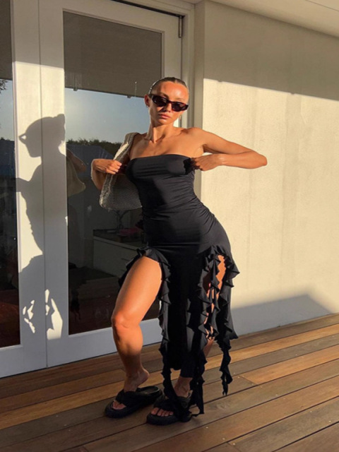 Hot girl strapless beach vacation dress, Cailan (Chongqing) International Trading Co., Ltd,Hot girl strapless beach vacation dress