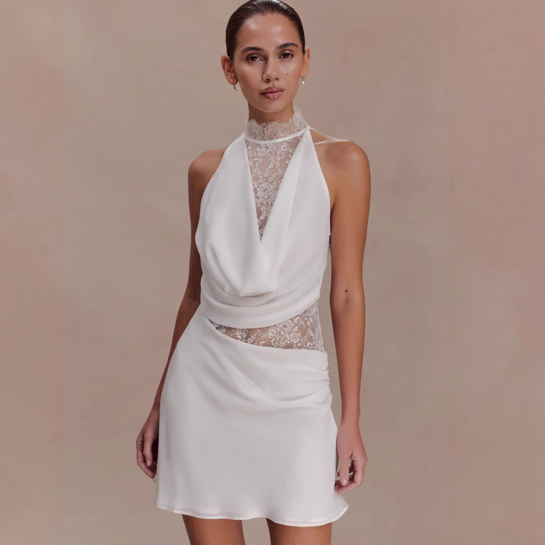 New Sexy Halter-Neck Lace-Panel Bodycon Dress, Cailan (Chongqing) International Trading Co., Ltd,New Sexy Halter-Neck Lace-Panel Bodycon Dress