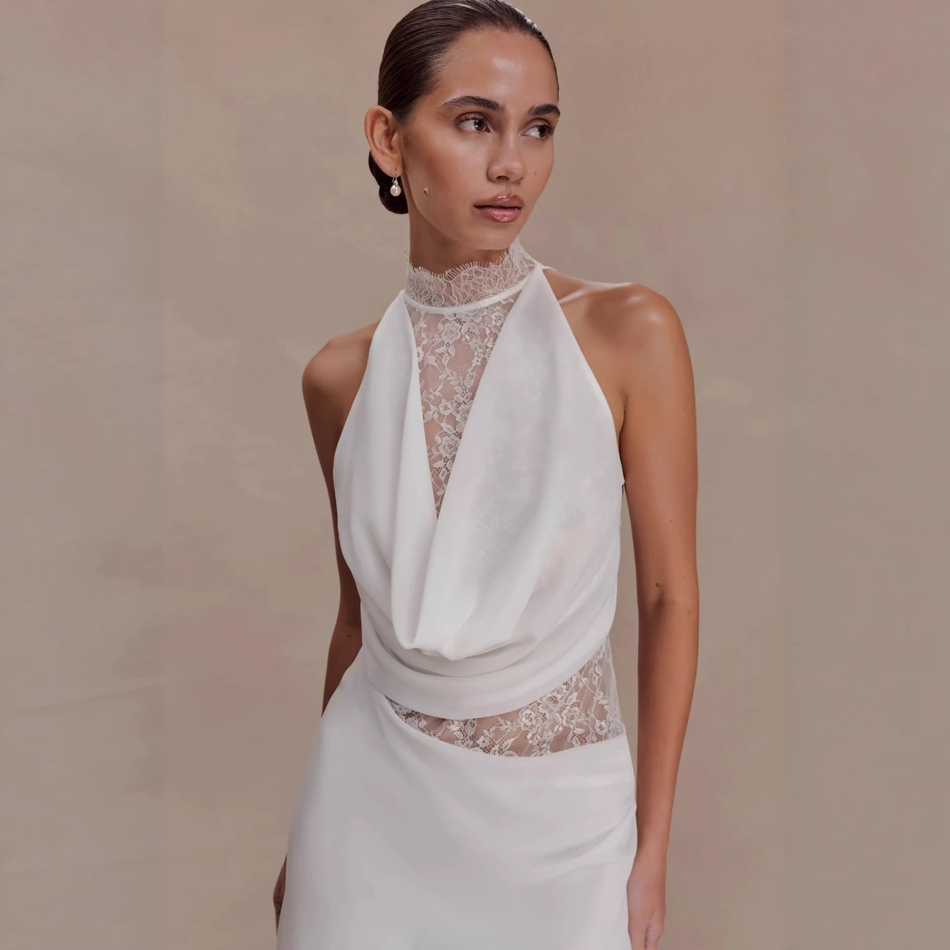 New Sexy Halter-Neck Lace-Panel Bodycon Dress, Cailan (Chongqing) International Trading Co., Ltd,New Sexy Halter-Neck Lace-Panel Bodycon Dress