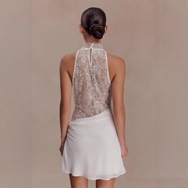 New Sexy Halter-Neck Lace-Panel Bodycon Dress, Cailan (Chongqing) International Trading Co., Ltd,New Sexy Halter-Neck Lace-Panel Bodycon Dress