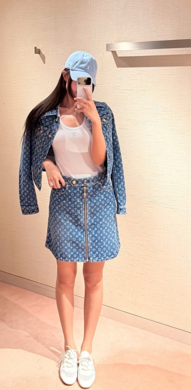 Denim Jacket & Midi Skirt Two‑Piece Set, Cailan (Chongqing) International Trading Co., Ltd,Denim Jacket & Midi Skirt Two‑Piece Set