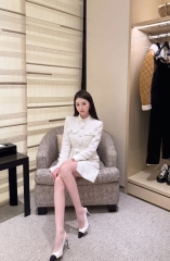 Stand‑collar tweed belt dress, Cailan (Chongqing) International Trading Co., Ltd,Stand‑collar tweed belt dress