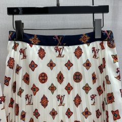 Classic monogram print midi dress with scarf belt, Cailan (Chongqing) International Trading Co., Ltd,Classic monogram print midi dress with scarf belt