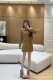 Chic Khaki Workwear Style Matching Set