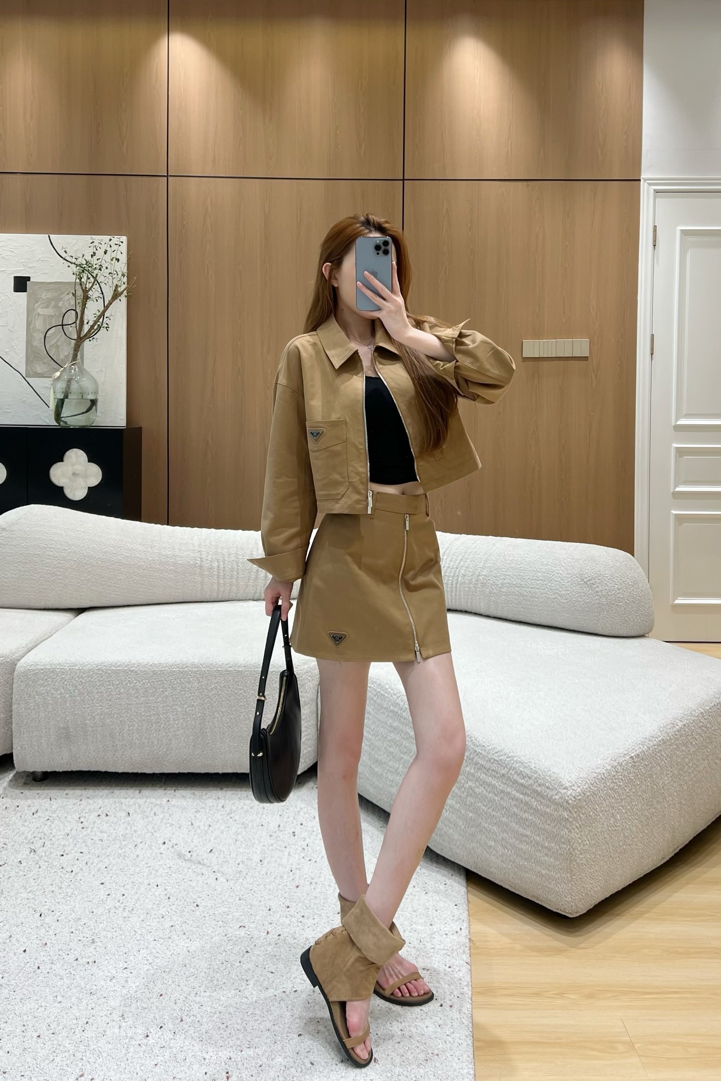 Chic Khaki Workwear Style Matching Set, Cailan (Chongqing) International Trading Co., Ltd,Chic Khaki Workwear Style Matching Set