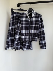 French Plaid Contrast Zip Jacket & Skirt Set, Cailan (Chongqing) International Trading Co., Ltd,French Plaid Contrast Zip Jacket & Skirt Set