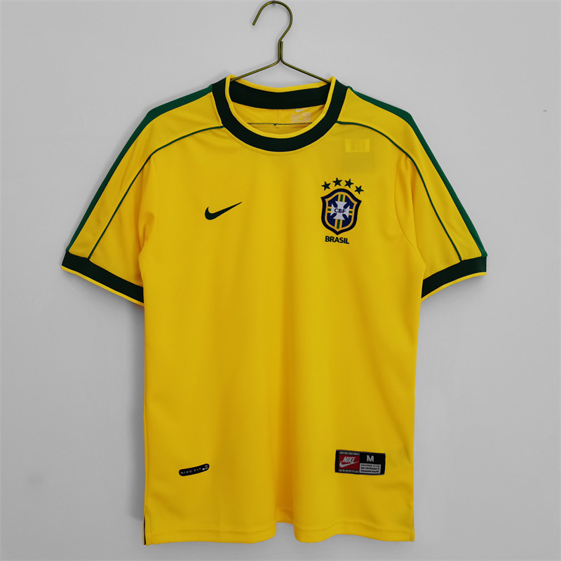 【Retro shirt】1998 Brazil Home Jersey