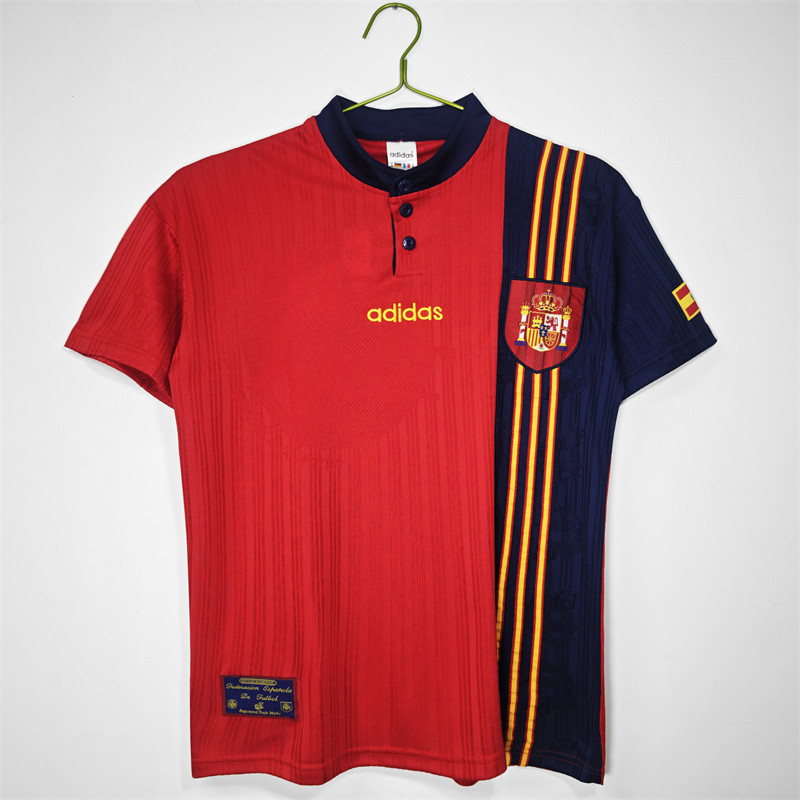 【Retro shirt】1996 Spain Home Jersey