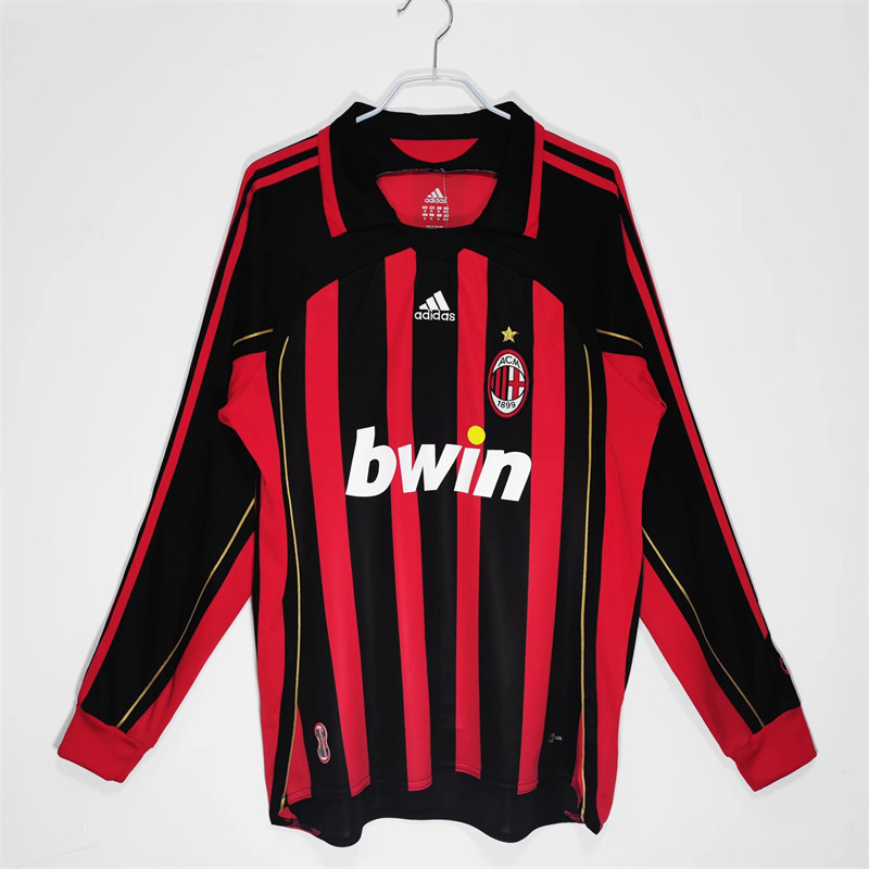 【Retro shirt Long sleeves】2006/07 AC Milan Home Jersey