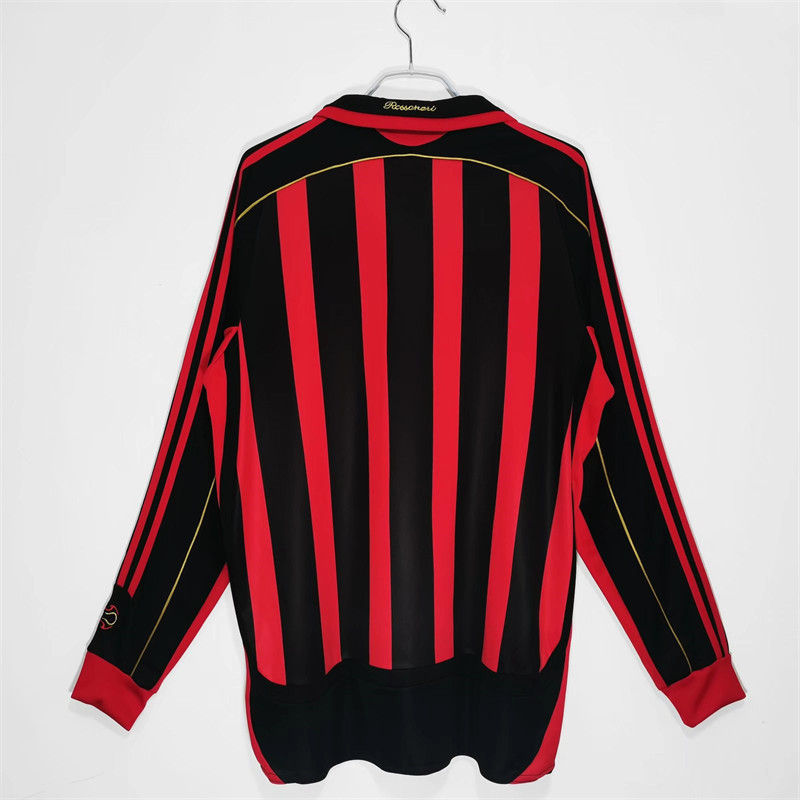 【Retro shirt Long sleeves】2006/07 AC Milan Home Jersey