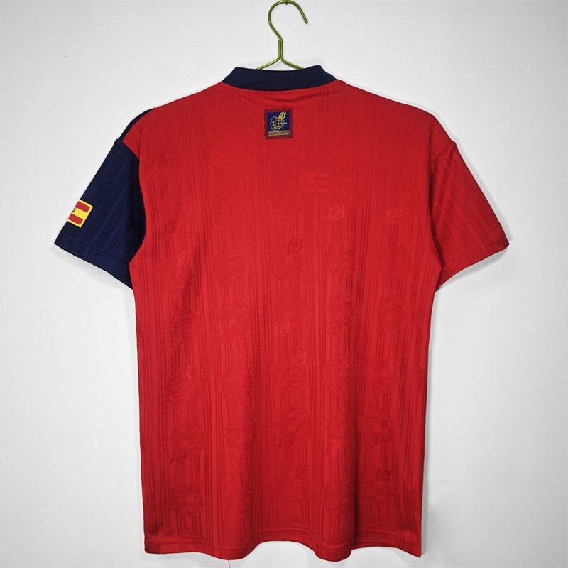 【Retro shirt】1996 Spain Home Jersey
