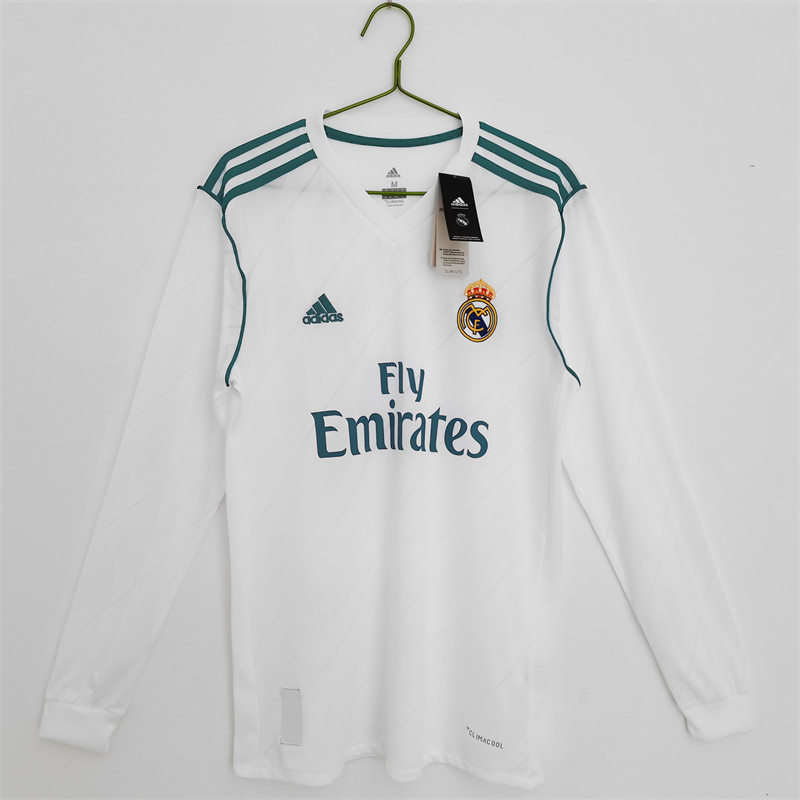 【Retro shirt Long sleeves】2017/18 Real Madrid Home Jersey