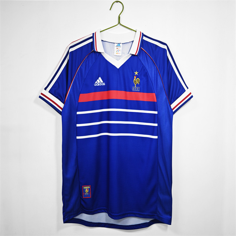 【Retro shirt】1988 France Home Jersey