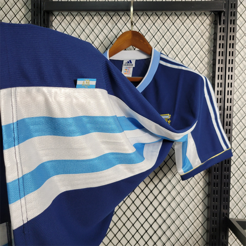 1998 Argentina World Cup Soccer Away Retro Jersey