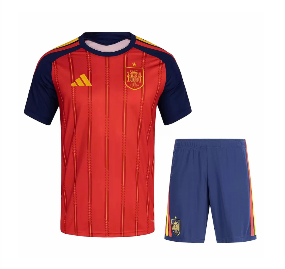 2026 Spain Home World Cup Soccer Kit Jersey+Shorts