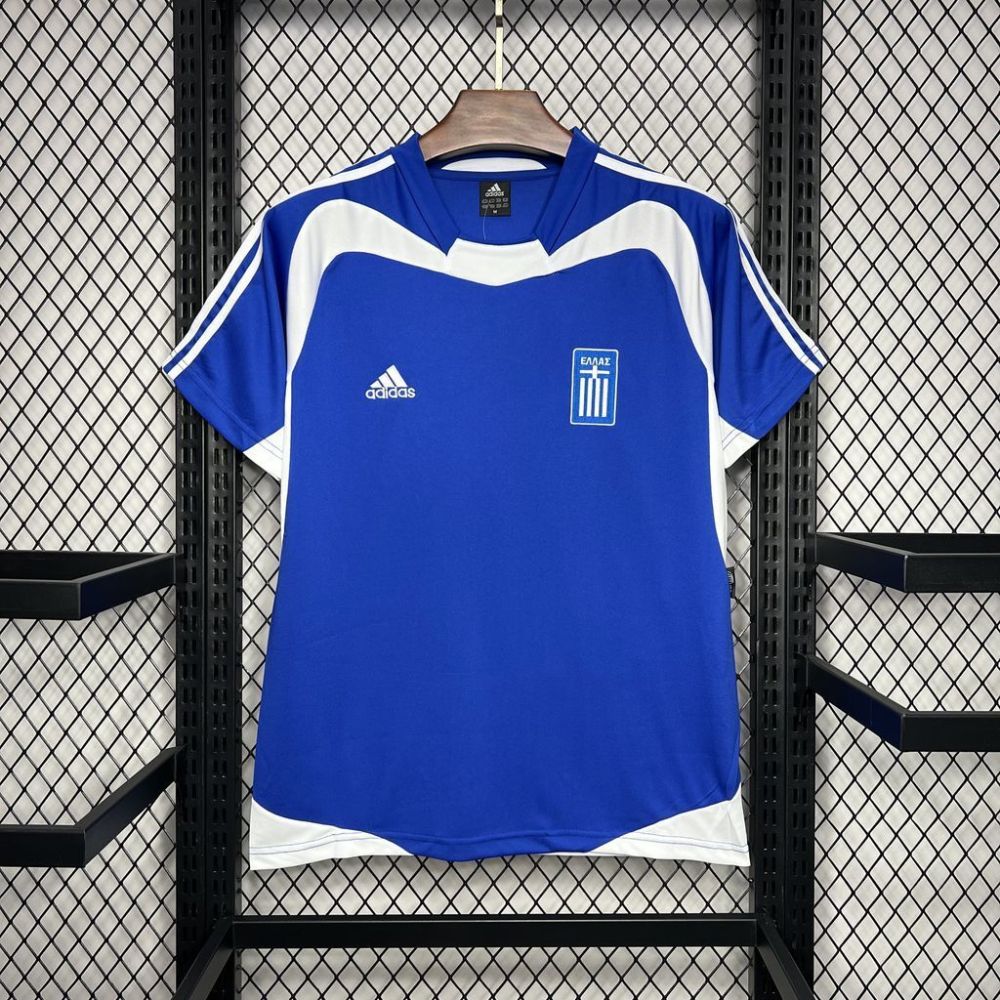 2004 Greece Euro Cup Home Football Retro Jersey